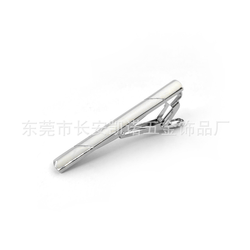 Picture of Summer set red clip color tie clip metal simple men's silver accessories tie clip business