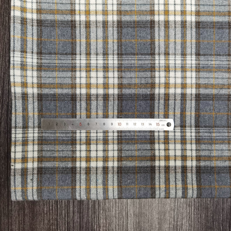 Picture of Spot twill sanding cotton plaid children's shirt plaid fabric 21 yarn-dyed flannel decorative fabric