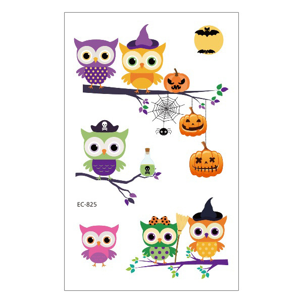 Picture of New Halloween Tattoo Sticker Funny Cartoon Fun Children Tattoo Sticker Disposable Tattoo Sticker Disposable
