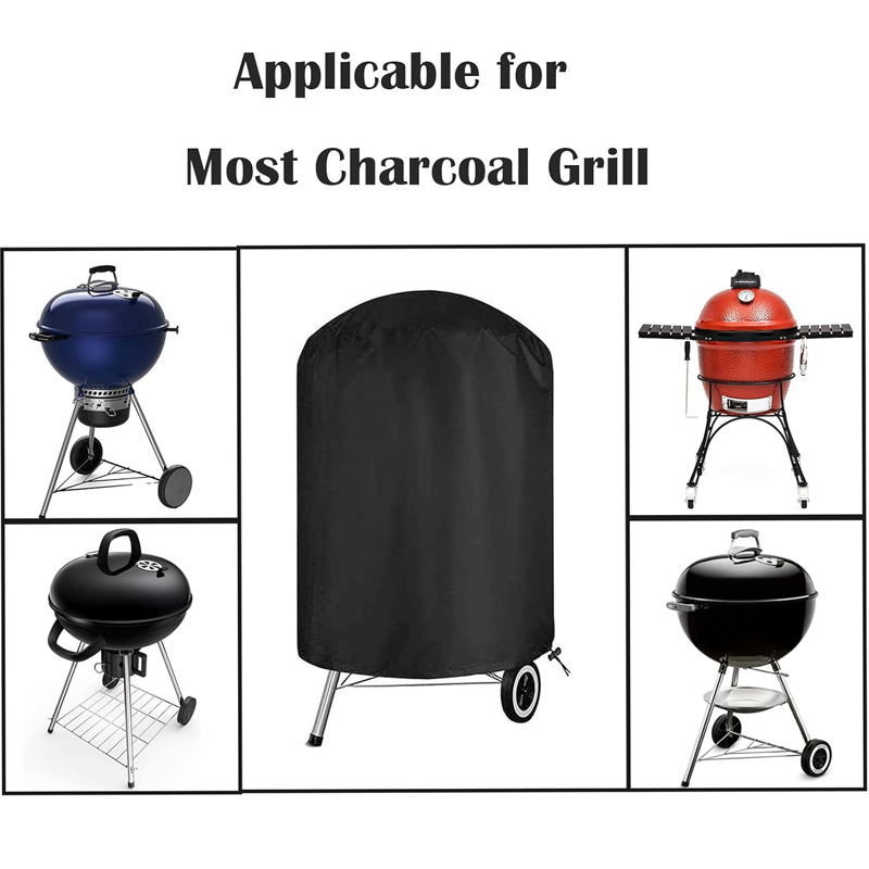 Picture of Round barbecue grill cover BBQ cover outdoor fire pit cover oven cover brazier cover barbecue grill cover