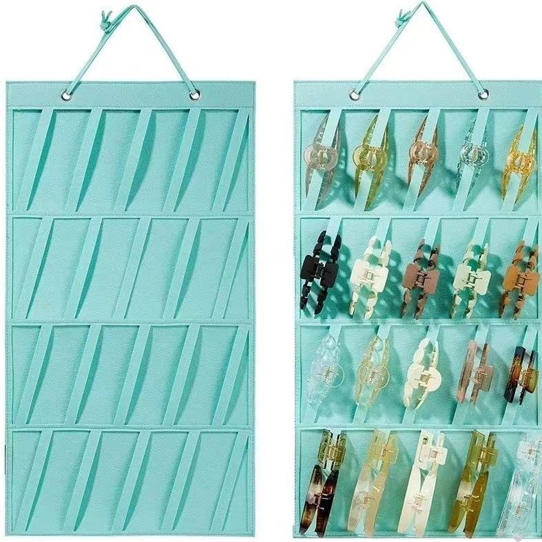 Felt Hair Accessories New Hanging Bag Storage Bag Princess Hairpin Storage Wall-Mounted Kidsren's Hair Accessories Storage Wall Hanging Headwear