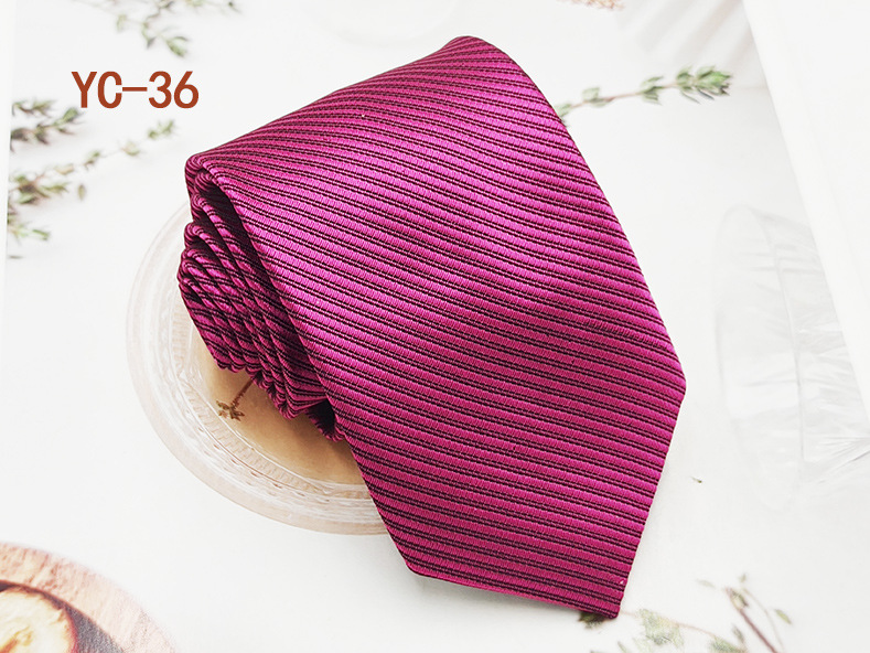 Picture of Business Casual Men's Tie Polyester Silk Twill Black Red Suit Accessories 8cm Hand Tie Solid Color Tie