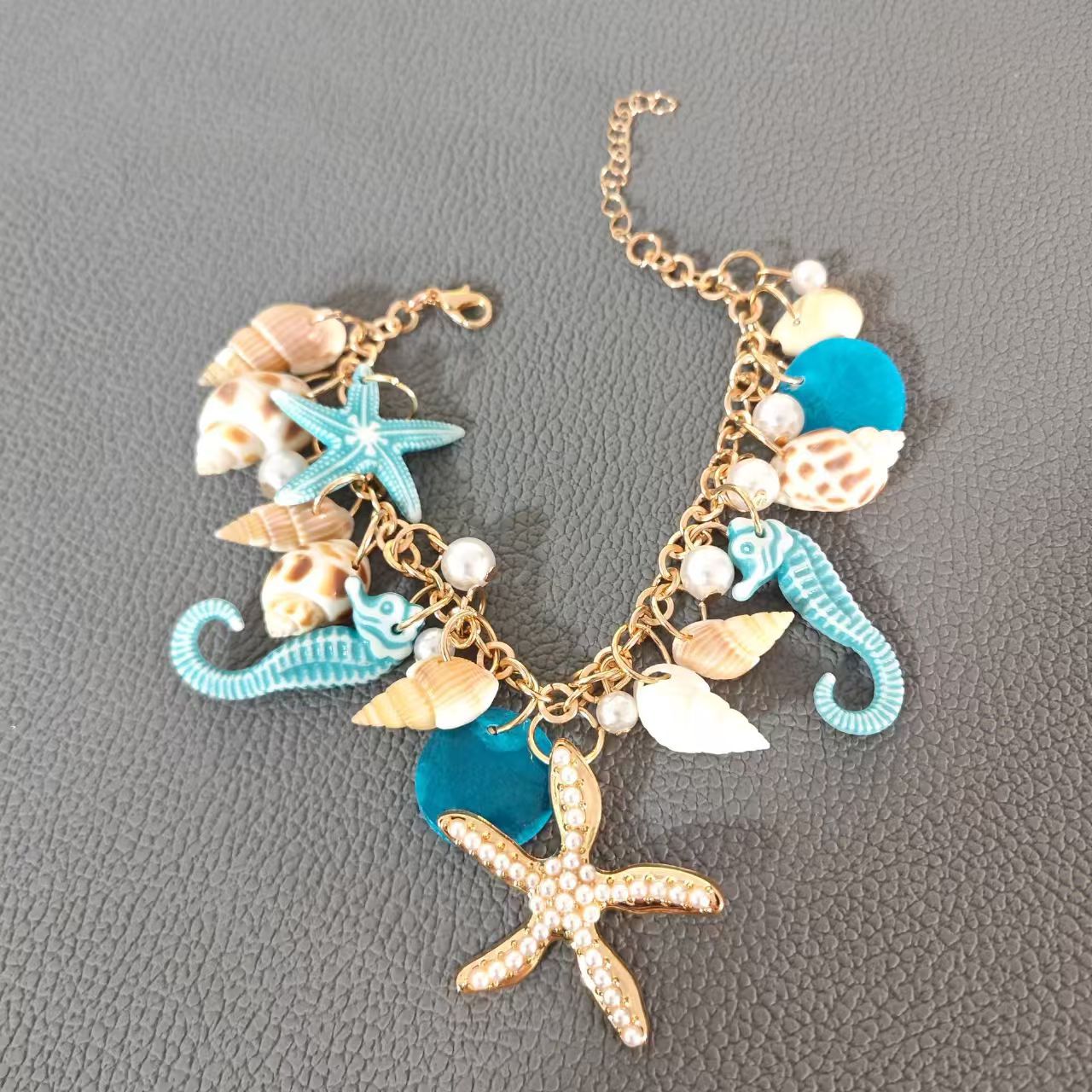 New Fashion Korean Fashion Vacation Style Tidal Beach Ocean Bohemian Style Bracelet Starfish Shell Bracelet
