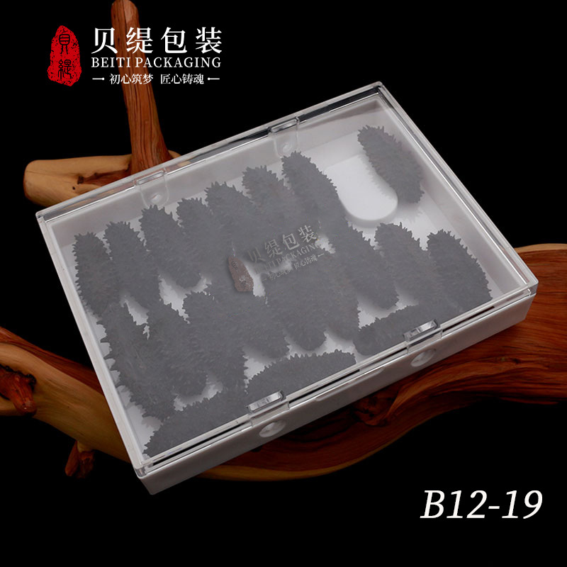 Antler health bottle transparent square ginseng packaging acrylic box American ginseng PS box