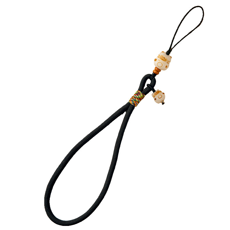 Picture of Cute Bodhi Lucky Cat Mobile Phone Chain Wrist Hanging Chain Pendant Pendant Exquisite Anti-loss Drop-resistant Mobile Phone Case Lanyard