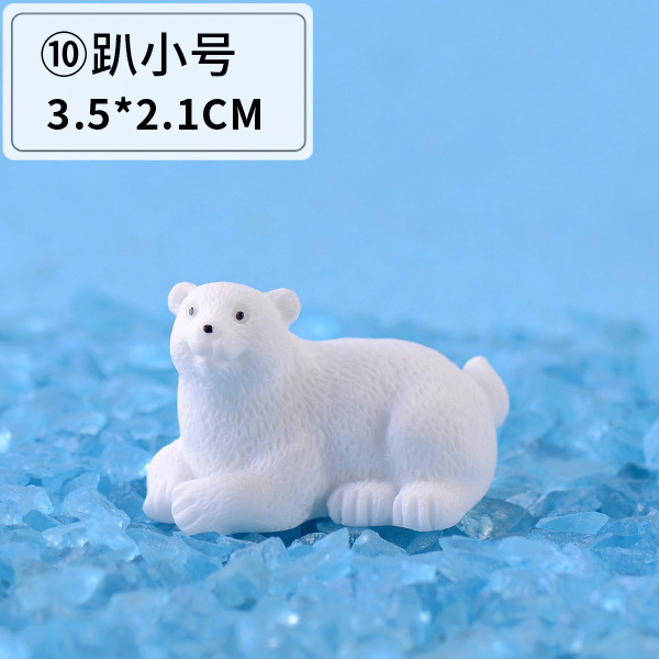 Picture of Micro Landscape Creative Cute Polar Bear DIY Decoration Gift Accessories Ecological Bottle Car Desktop Small Ornaments
