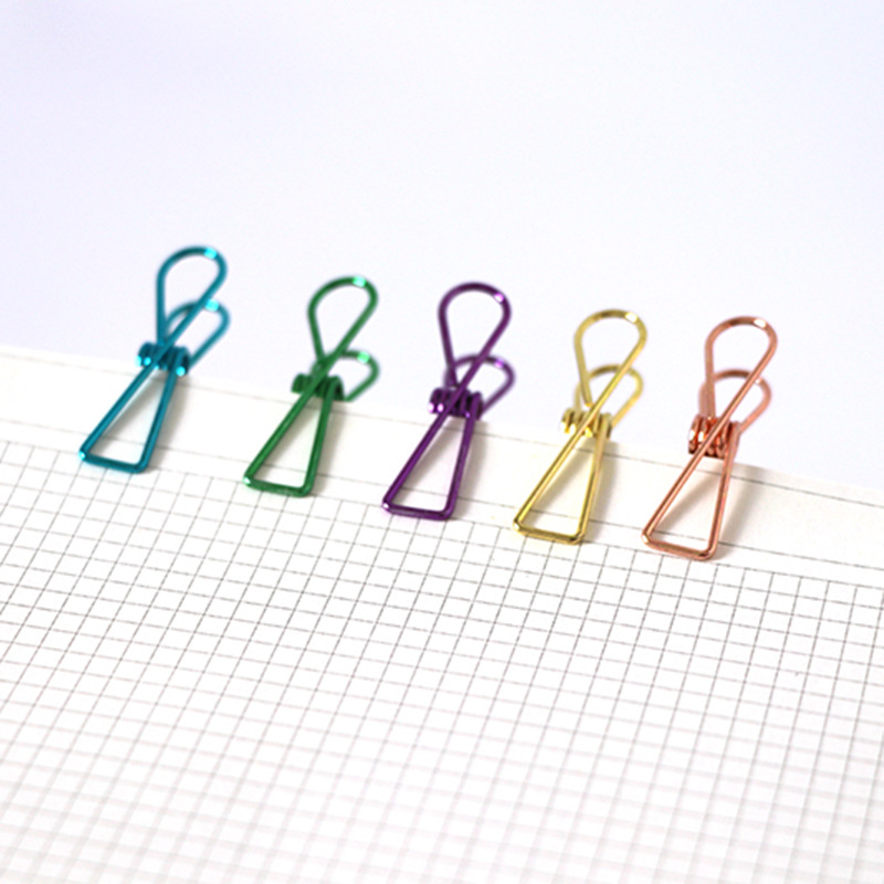 Colorful Fish Long Tail Clip Office Document Information Organizer Clip Strength Factory Produces 10 Pack