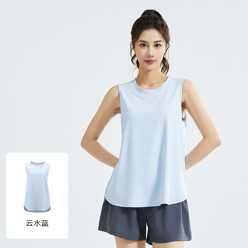 Picture of Juyitang Loose Beautiful Back Mesh Yoga Vest Running Training Quick-Drying Fitness Sports Top Women's Cover-Up