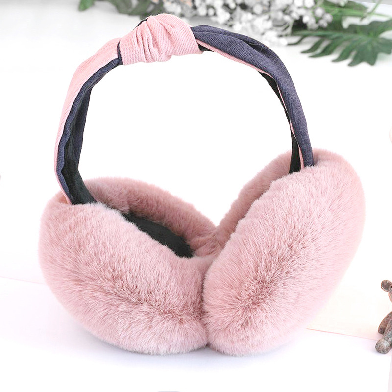 Picture of MEETSUNNY Sweet Girl Ear Warm Winter Cycling Commuter Ear Protection Plush Ear Bag Thickened Warm Earmuffs Women