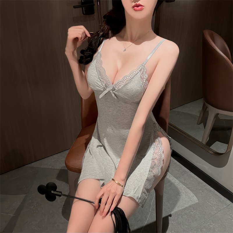 Sexy Nightgown Cross-Border Export Large Size Suspender Skirt Women's Summer Modal Sexy Pajamas Pure Desire Home Clothes 5043