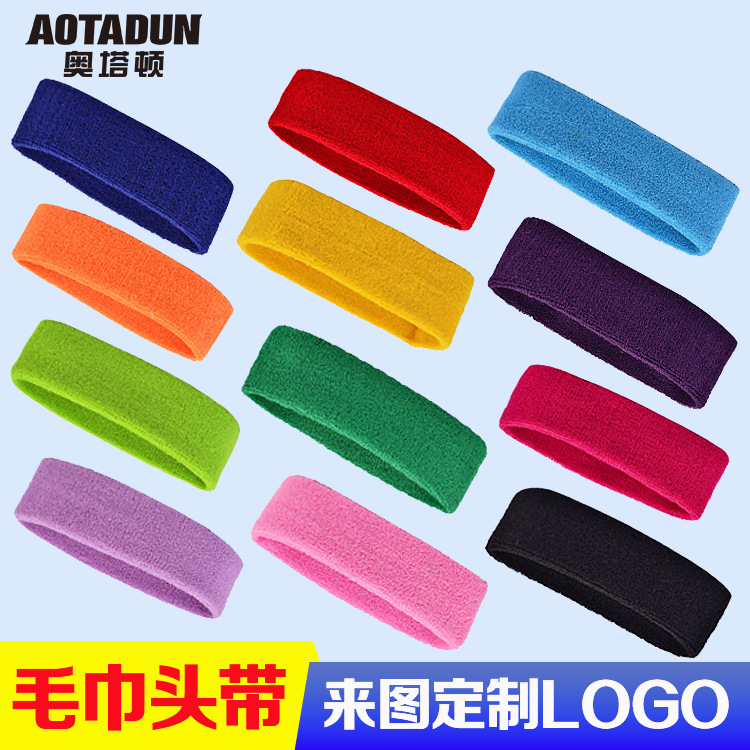 Towel headband sports running dance fashion sweat multi-color manufacturers wholesale can do LOGO pattern low price