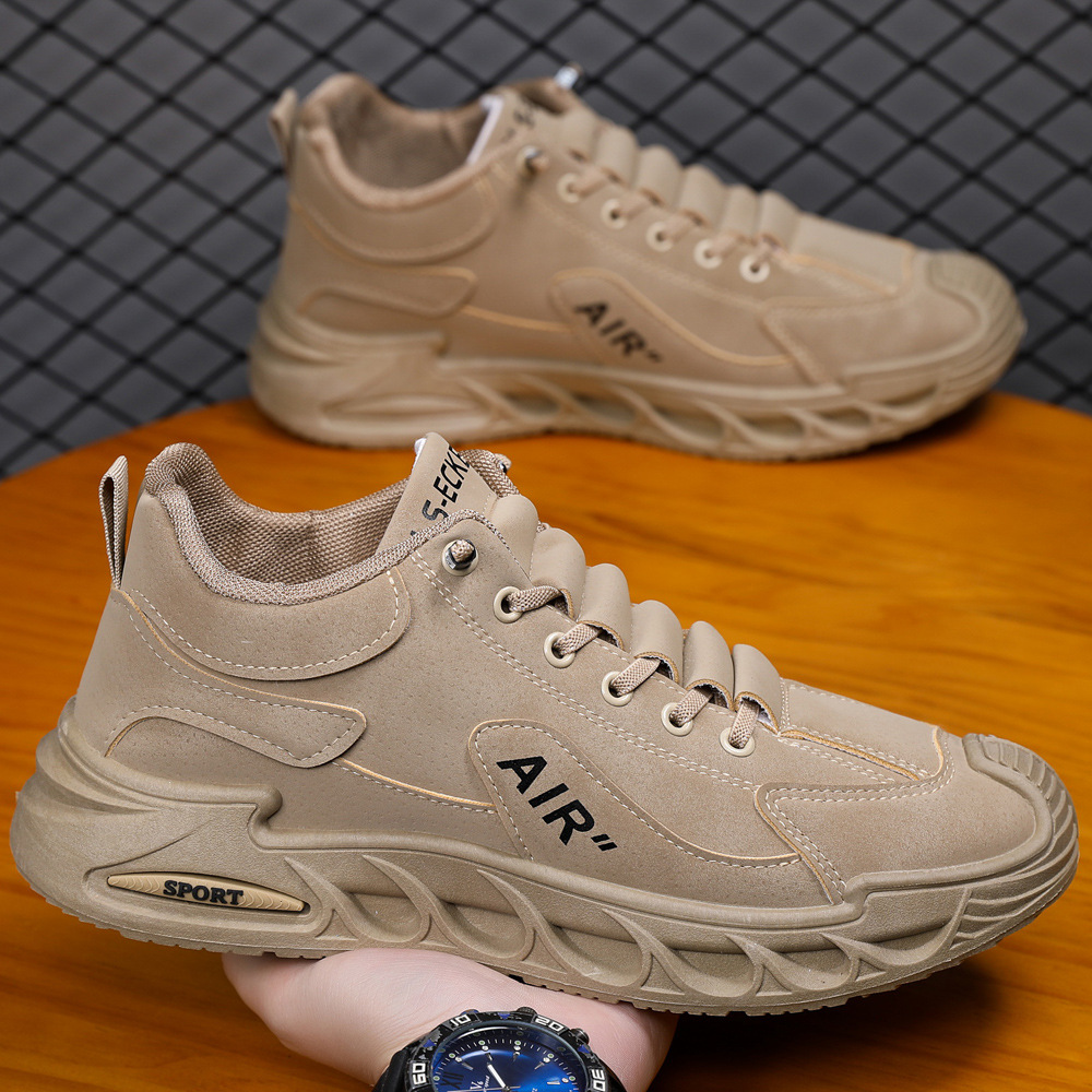 Cross-border men's shoes new autumn men's casual tooling board shoes thick-soled non-slip driving shoes men's sports running shoes