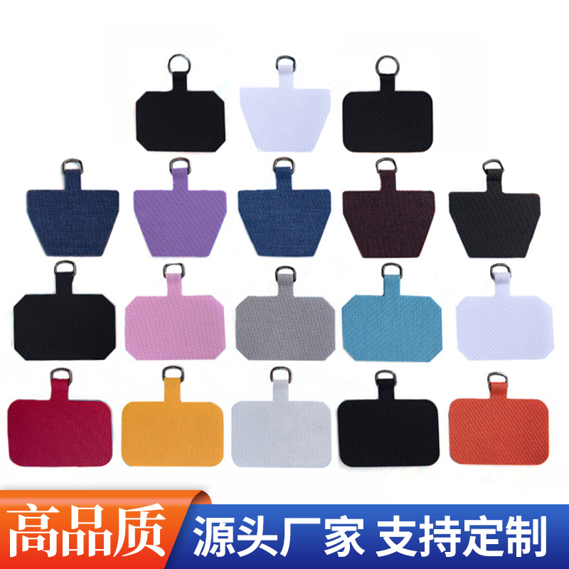 Mobile phone lanyard gasket anti-lost new charging port connection piece color polyester back stick mobile phone case clip