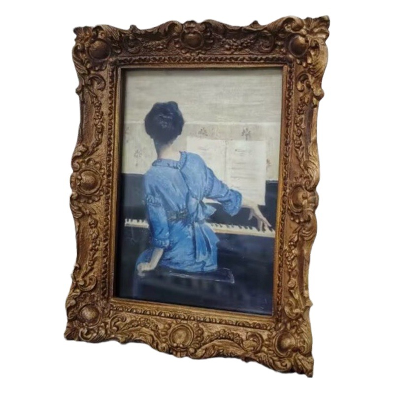 Retro Photo Frame Ornaments, Living Room Table Picture Frames, Handmade Desktop Hanging Paintings, Handicrafts Wholesale, Special French Decoration