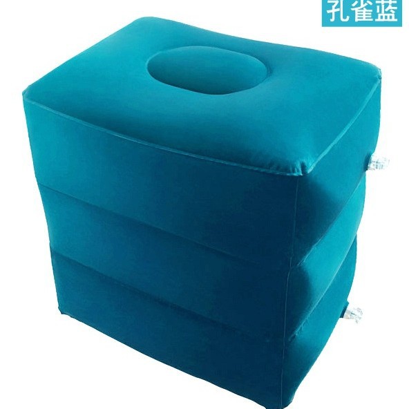 Picture of Two-layer three-layer inflatable footrest car rear filling inflatable stool travel aircraft high-speed rail rest foot pedal cross-border
