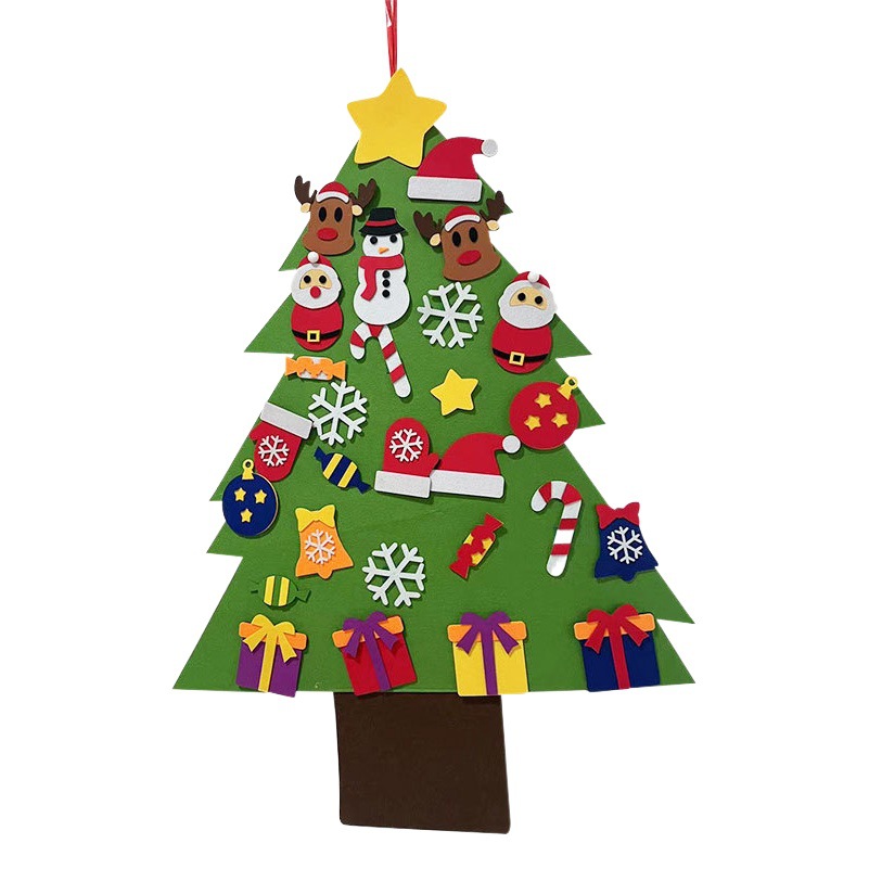 Cross-border Christmas tree Christmas decorations children's handmade puzzle DIY felt cloth Christmas tree Christmas gifts for children