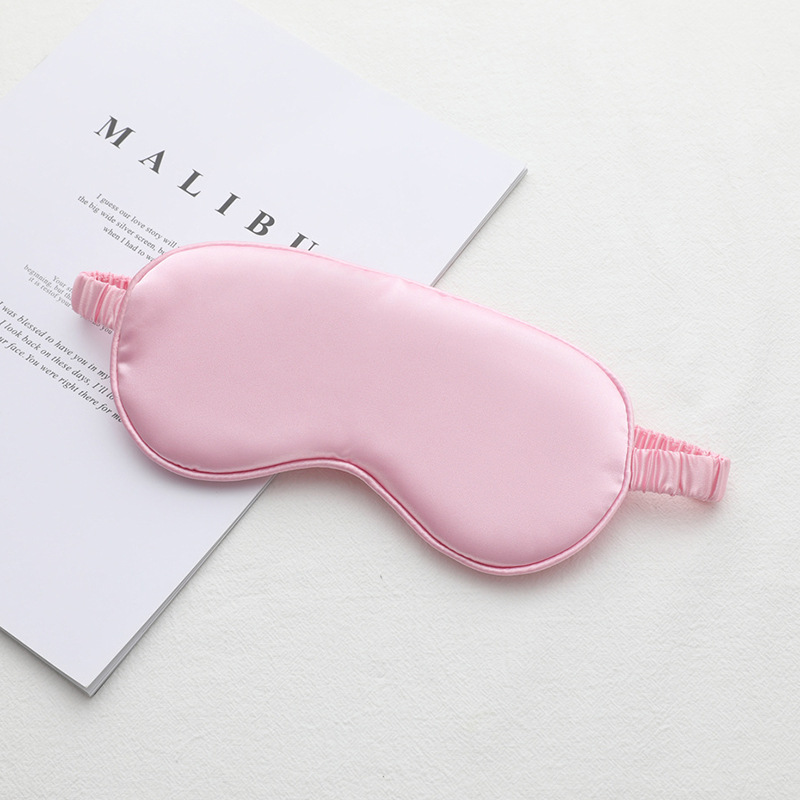 Picture of New double-sided artificial silk eye mask sleep elastic travel lunch break eye mask printed aviation eye mask wholesale