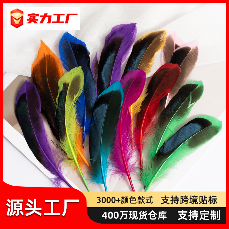 Manufacturer Wholesale Natural Color Pheasant Feathers Colorful Duck Emerald Feathers Handmade Crafts Indian Headdress Decorative Materials
