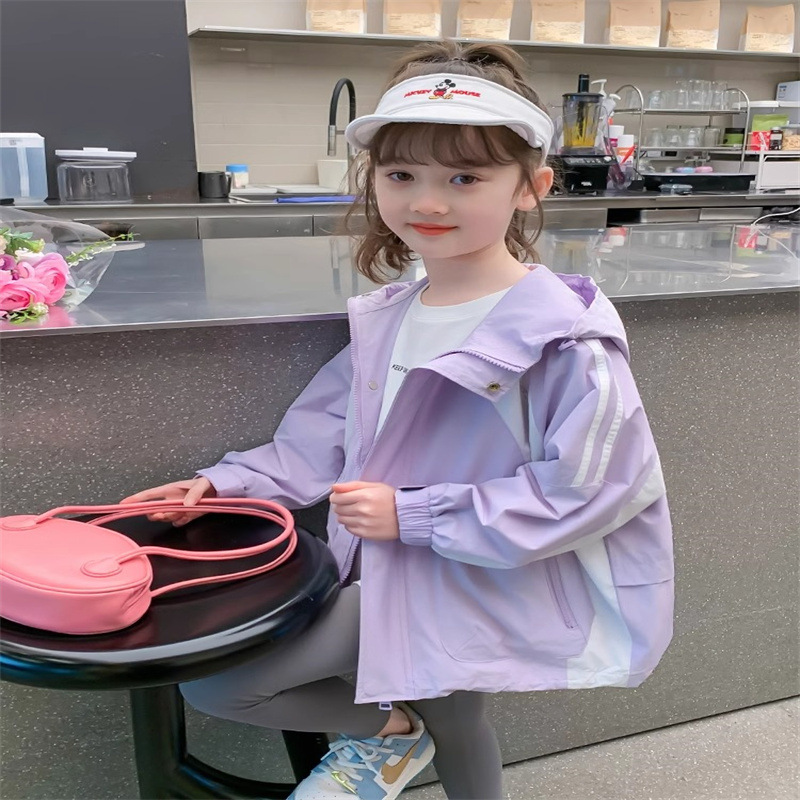 Girl's Coat 2024 New Spring Clothes Children's Western Style Fashionable Casual Top Spring and Autumn Girl's Rush Jacket