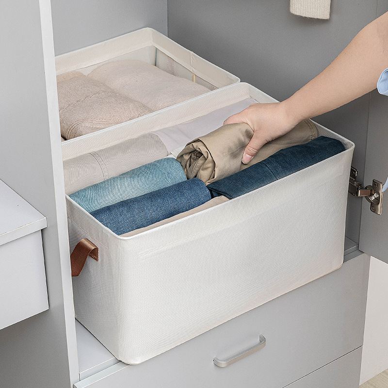 Picture of Storage box household clothes and pants storage box basket fabric wardrobe clothes folding organizer special box storage box