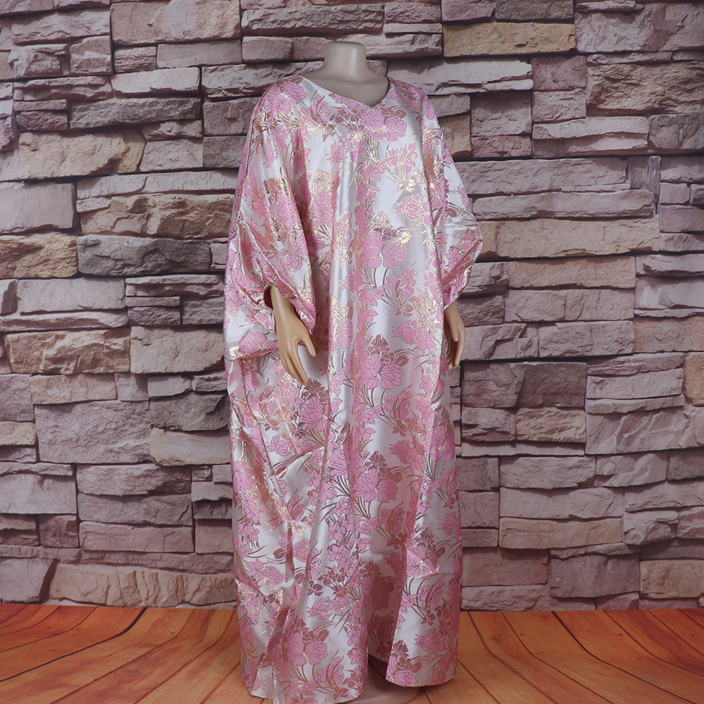 Picture of Cross-border African ethnic style loose dress African mother BUBU batwing sleeve dress with headscarf