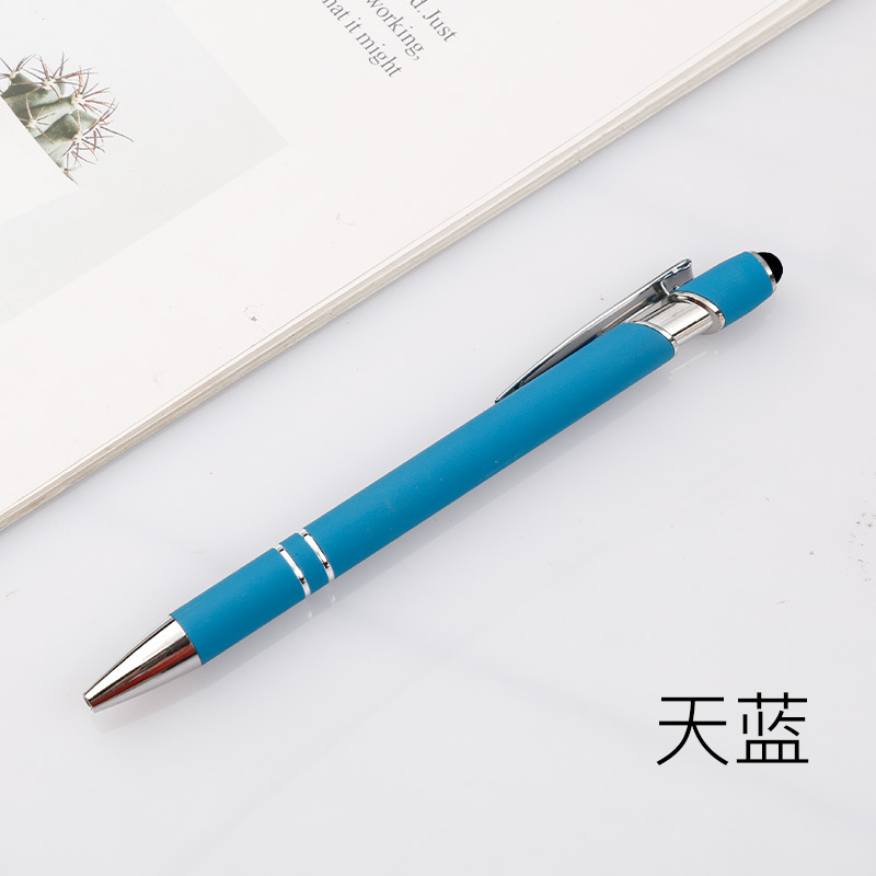 Picture of high quality Meiji Pen Metal Press Pen Aluminum Pen Capacitor Ballpoint Pen Handwriting Touch Screen Pen Advertising Gift Pen