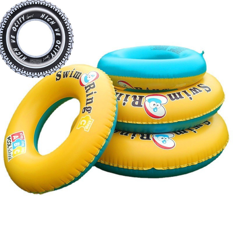 Picture of Factory hot-selling inflatable swimming ring swimming ring thickened adult floating ring letter Bai shell swimming ring