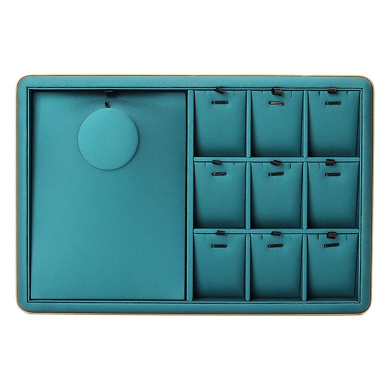 Jewelry leather ring stud earrings jewelry tray stud earrings bracelet necklace storage tray simple jewelry display tray wholesale