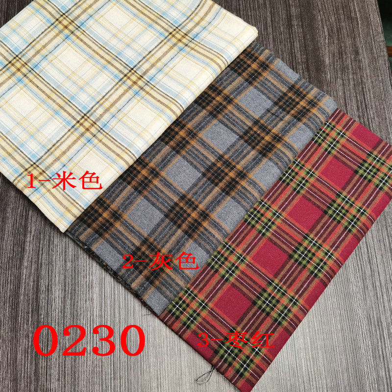 Spot twill sanding cotton plaid children's shirt plaid fabric 21 yarn-dyed flannel decorative fabric