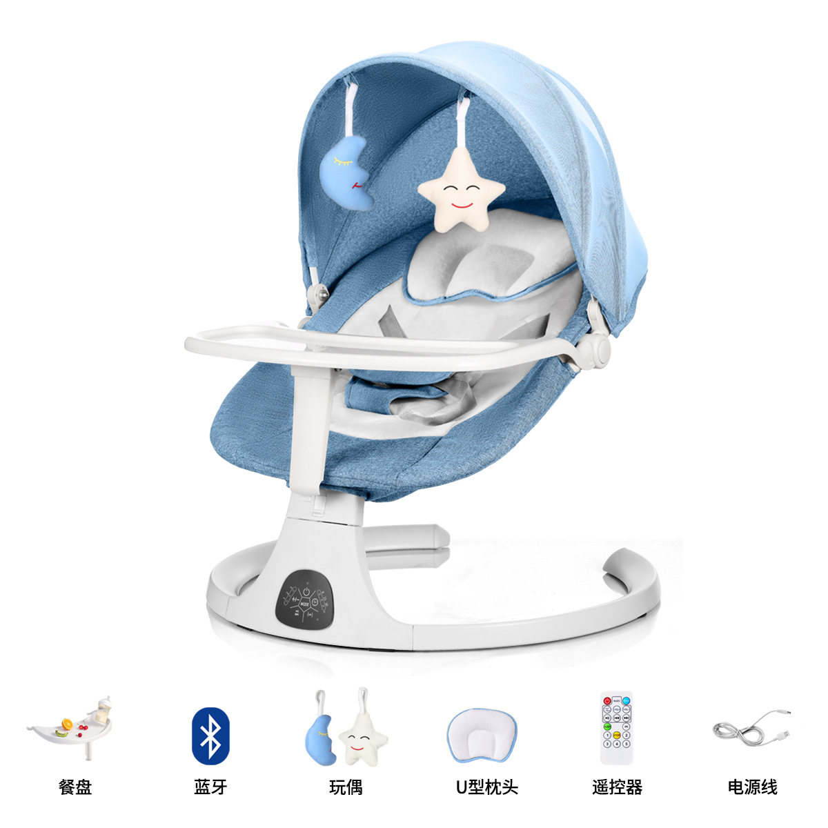 Picture of Amazon cross-border baby rocking chair soothing chair to coax baby to sleep artifact baby electric rocking chair children rocking chair