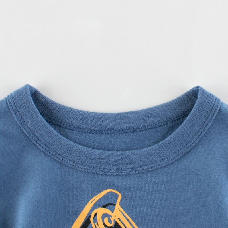Picture of 2025 Summer New Kidsren's Clothing Kidsren's Short-Sleeved T-Shirt Wholesale Boys Excavator Baby Clothing One Piece Consignment