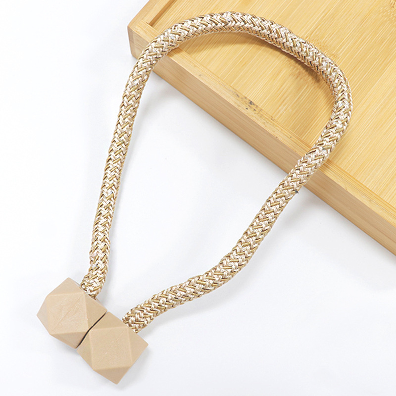 Picture of Cross-border Wholesale Creative Rubik's Cube Magnetic Buckle Punch-free Pair Pack Simple Curtain Buckle Tying Rope Accessories Curtain Strap