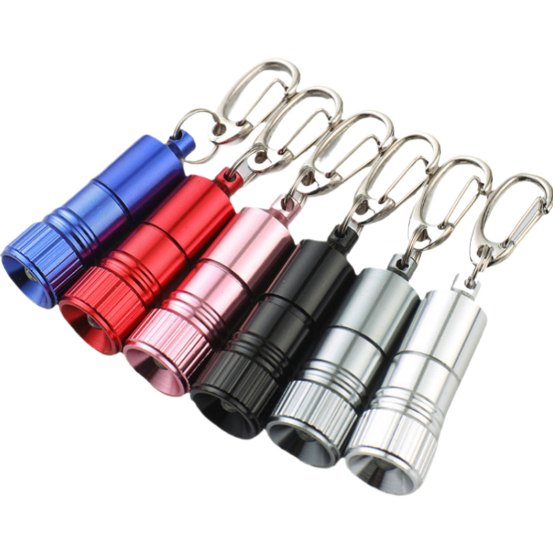 Manufacturer's Ready-Made Led Mini Flashlight Waterproof and Convenient Aluminum Alloy Keychain Light Creative Logo