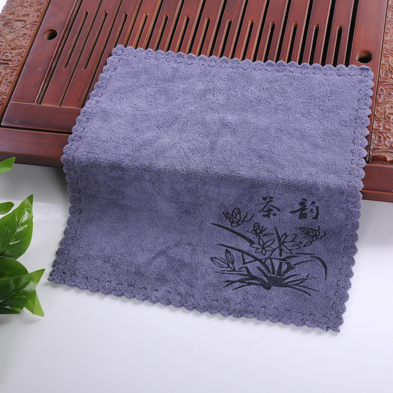 Picture of Tea Towel Thickened Absorbent Tea Towel Tea Table Rag Small Square Towel Kung Fu Tea Mat Pot Towel Independent Packaging Fixed Logo