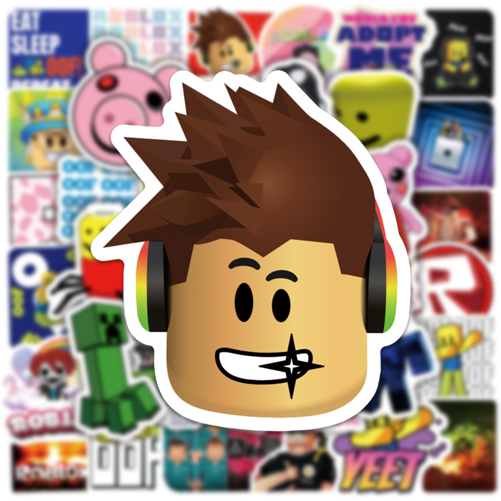 Picture of 50 pieces of ROBLOX graffiti stickers trolley case notebook cup waterproof stickers game stickers