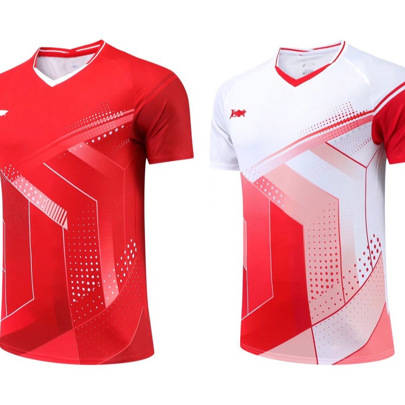 2022 New Men's Badminton Suit Training Competition Suit Badminton Jersey Short-sleeved Children's Student Sportswear 3691