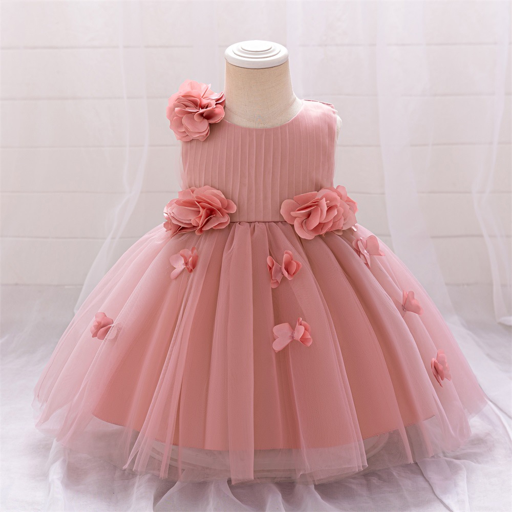 Children's catwalk dress flower girl wedding dress princess dress piano performance small dress children's flower dress