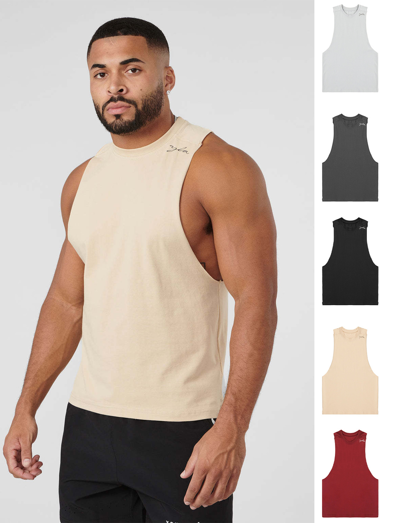 Muscle Summer New Fitness Sleeveless T-shirt Korean Style Loose Breathable Training Waistcoat Basketball Clothing for Men