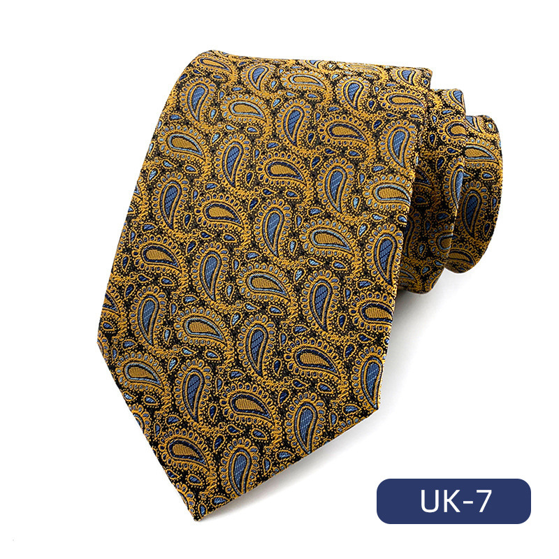 Picture of in stock wholesale men's tie polyester yarn-dyed jacquard fabric business formal wear casual fashion suit accessories