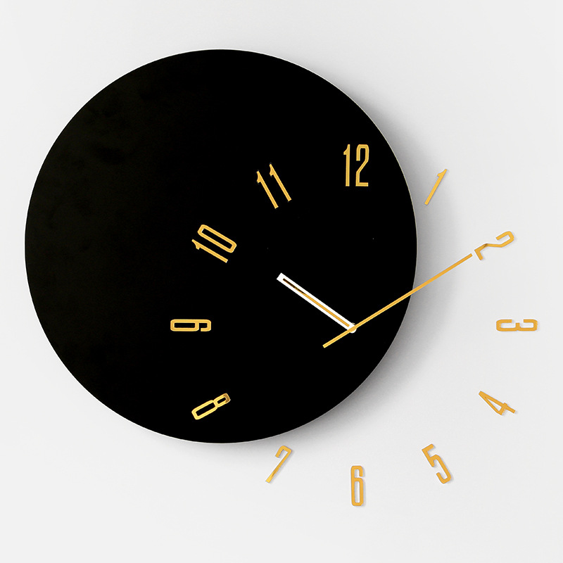 Picture of Wozoom Minimalist Decorative Wall Clock for Living Room, Nordic Home Creative Simple Wooden Clock