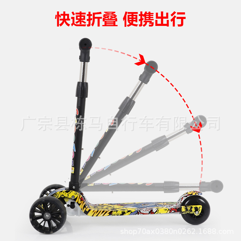 Picture of Scooter for children ages 1-3-6-12, boys, girls, and baby scooters, slides, and slides in one