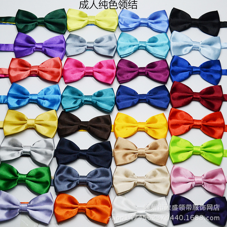 Solid color bow tie men's business bow tie wedding bow tie manufacturers spot wholesale multi-color optional