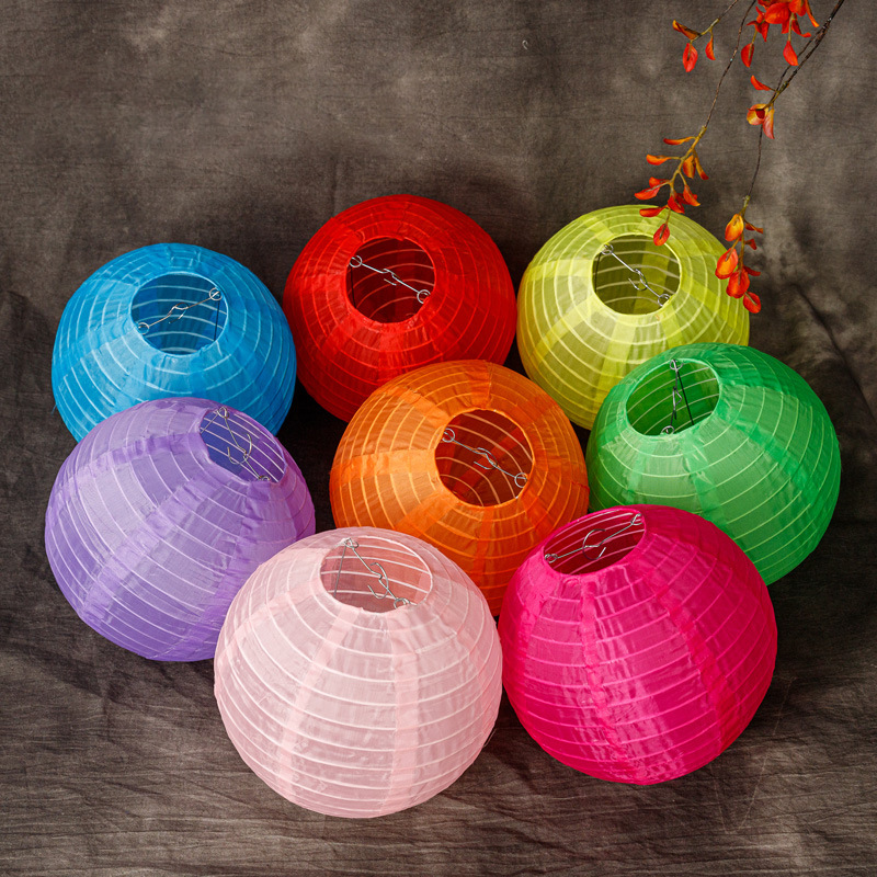 Picture of Outdoor Waterproof Round Silk Lantern Mid-Autumn Festival and National Day Shopping Mall Decorative Lantern Sun Protection and Durable Holiday Cloth Lantern