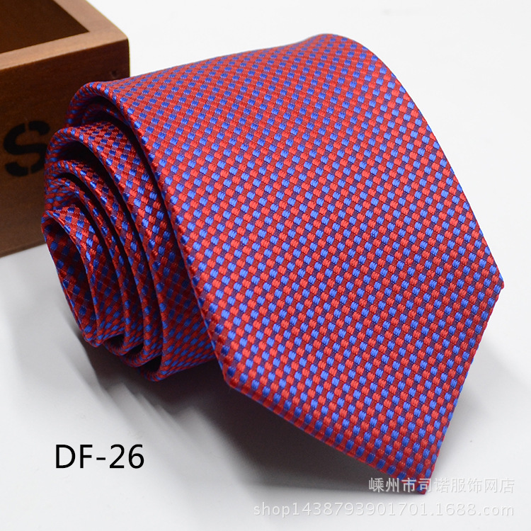 Picture of Tie business formal men's tie polyester yarn Arrow 8cm business tie