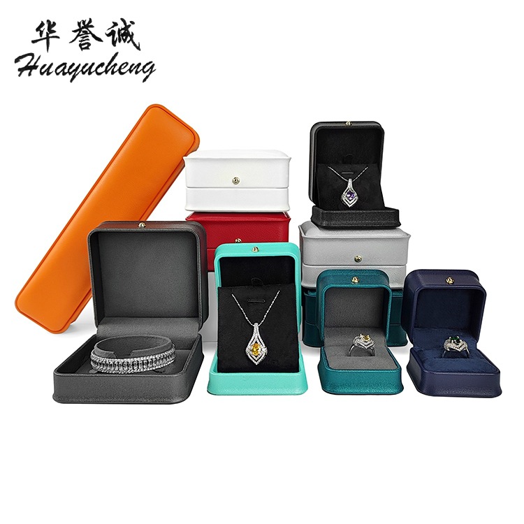 Cross-border best-selling round diamond gold buckle waist jewelry box printed logo ring pendant bracelet bracelet jewelry packaging box