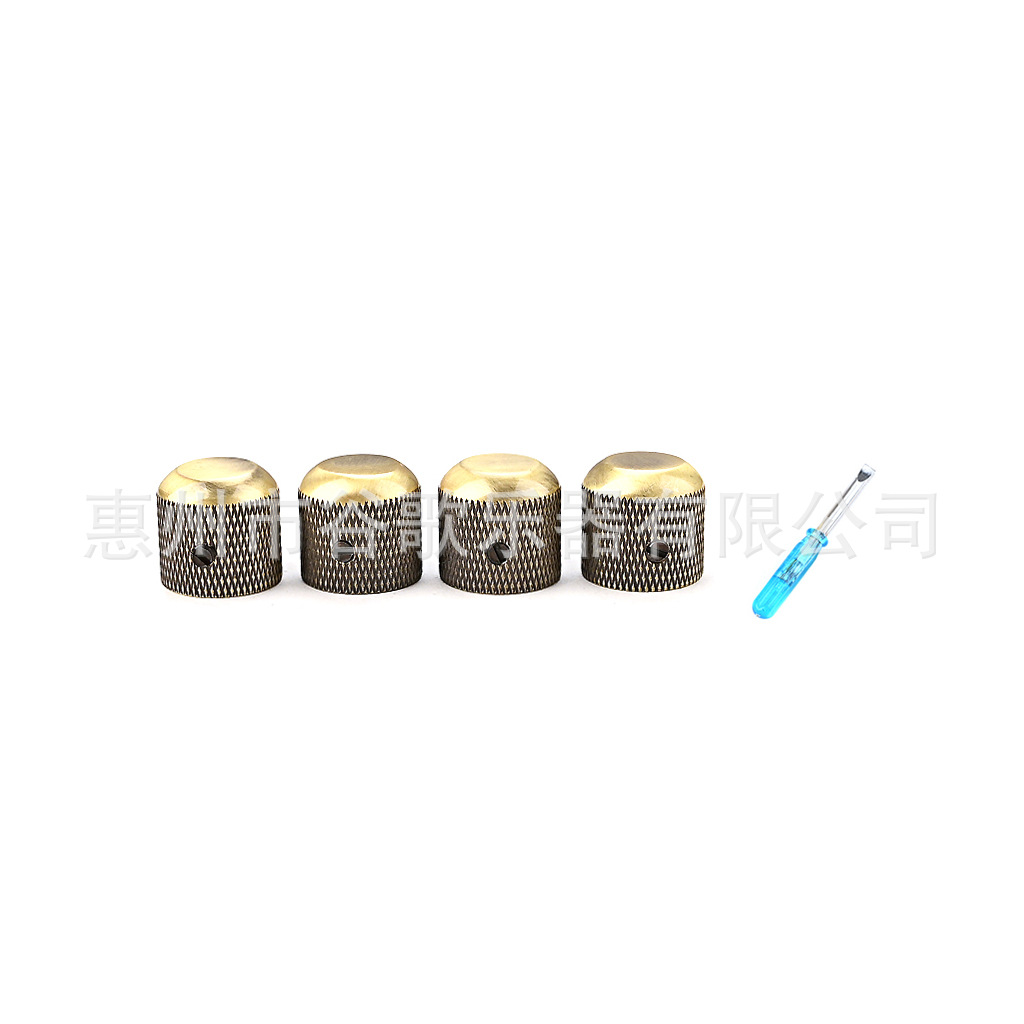 Musical Instrument Accessories Guitar Knob Bald Head Fat Bronze Batch Screw Knob 4 Pack