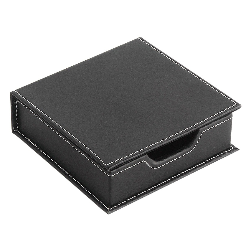 Picture of Business leather desktop sticky note storage box note box creative change key business card storage box office supplies