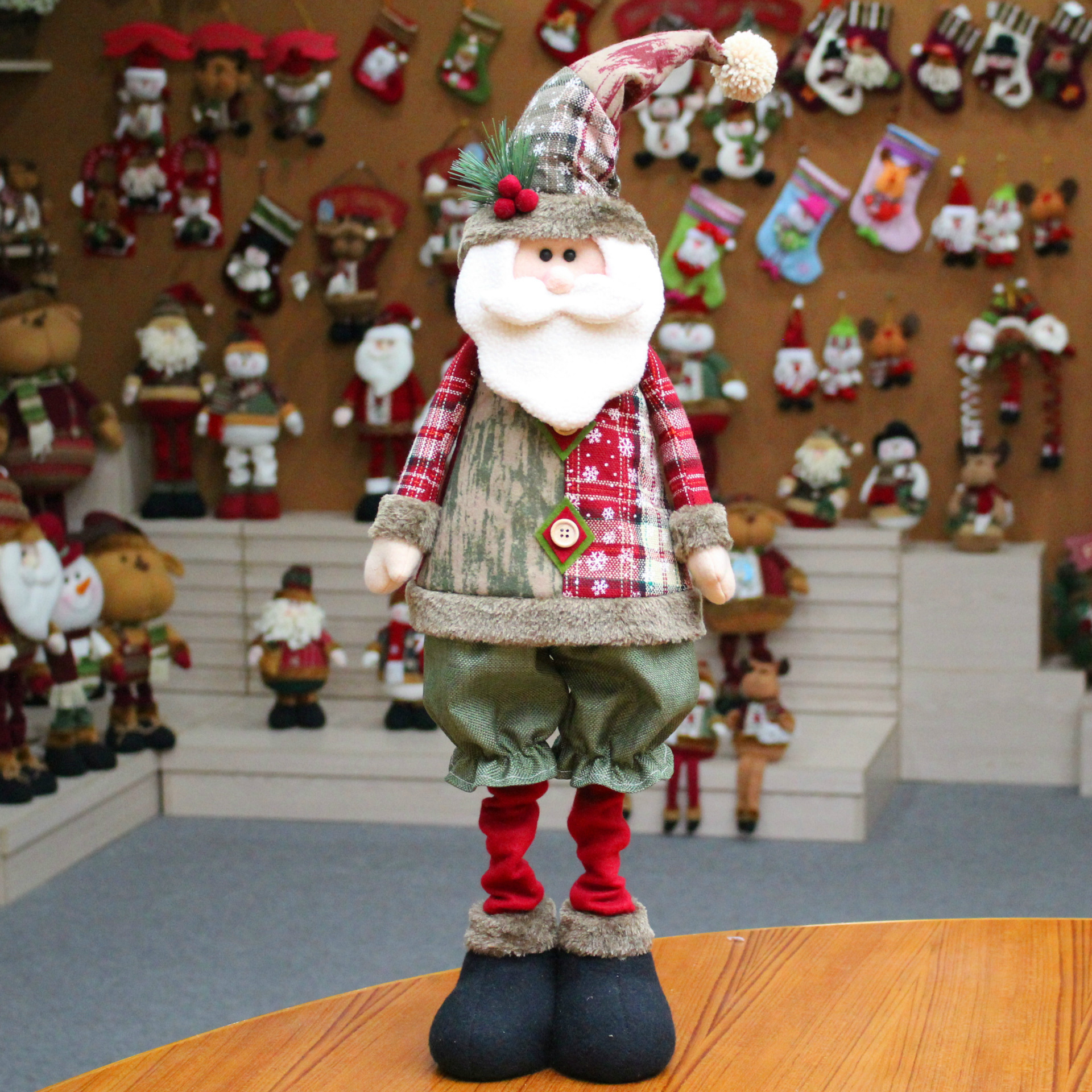 Picture of Christmas Decorations Christmas Scene Arrangement Window Ornaments Creative Christmas Decorations Santa Claus Doll