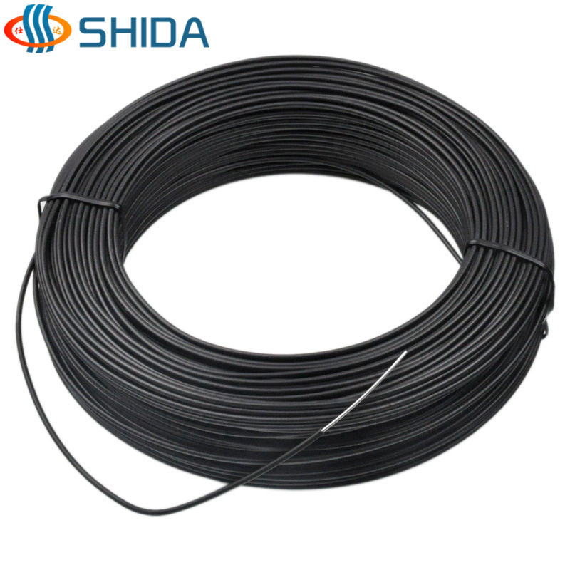 in stock black plastic coated galvanized iron core wire grape gardening fruit seedling fixing environmental protection round wire tie