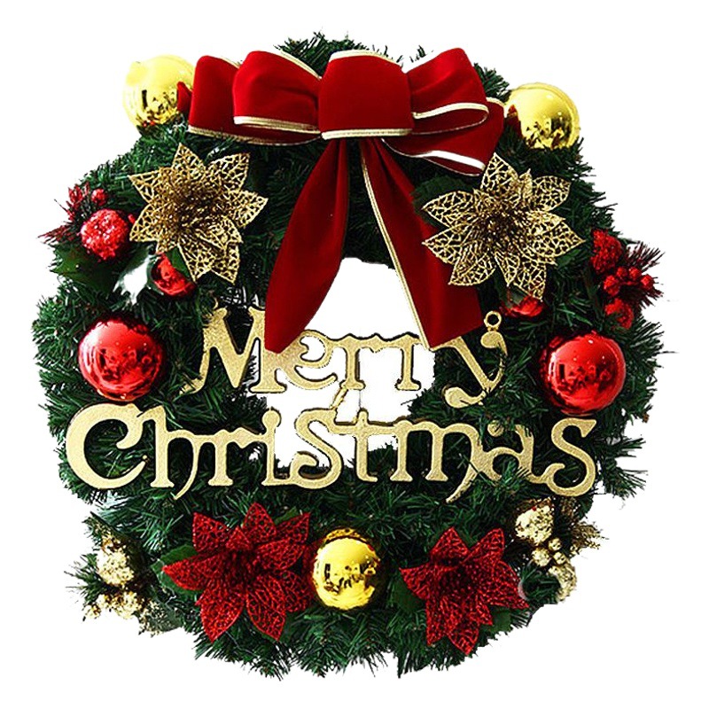 30CM Christmas garland wreath decorations hotel shopping mall pendant holiday activity layout products factory direct Shengsheng